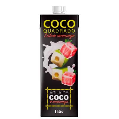 Água de Coco Coco Quadrado Morango 1L