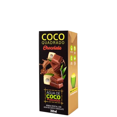 Água de Coco Coco Quadrado Chocolate 200ml