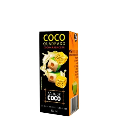 Água de Coco Coco Quadrado Maracujá 200ml