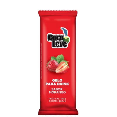 Gelo Coco Leve Sabor Morango 200ml